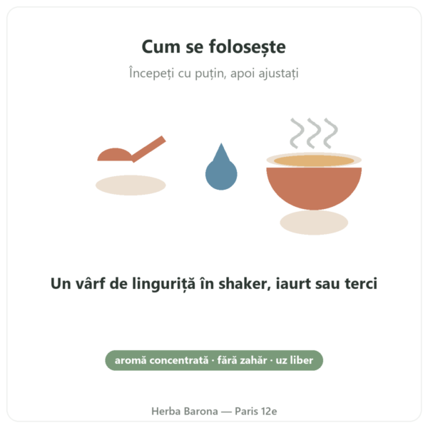 Aromă naturală de vanilie 15 porții – Dynveo mod de utilizare Paris Herba Barona