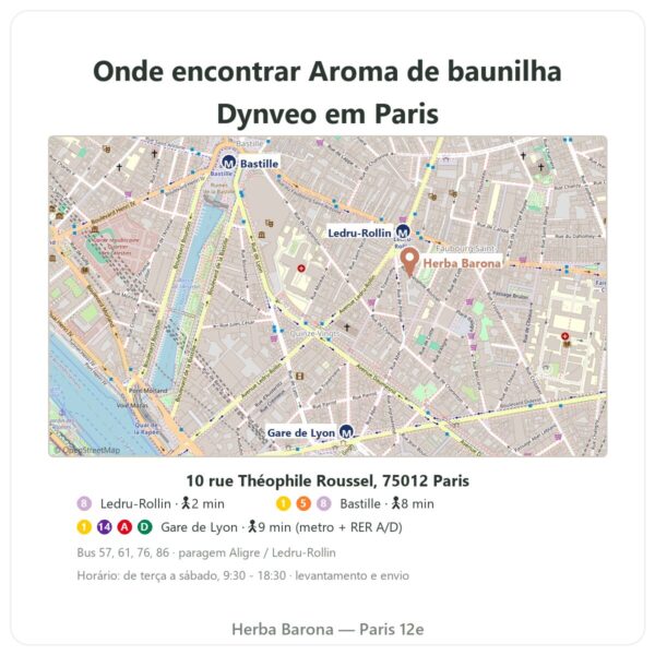 Onde encontrar Aroma natural de baunilha 15 doses – Dynveo - Herba Barona Paris