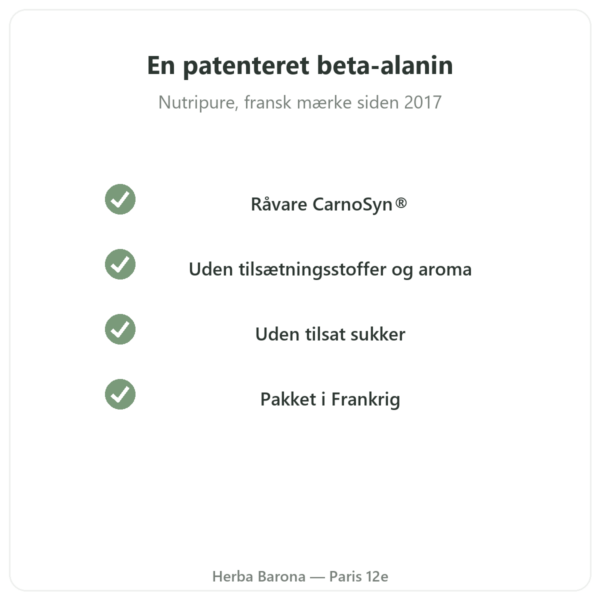 Beta-alanin CarnoSyn® Nutripure 90 g kvalitet Paris Herba Barona