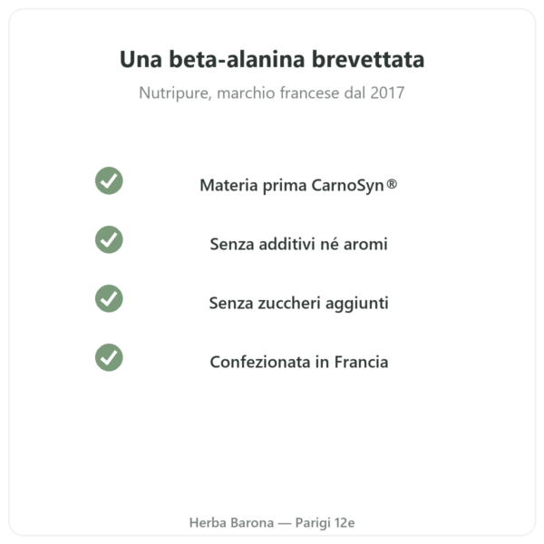 Beta-Alanina CarnoSyn® Nutripure 90 g qualità Paris Herba Barona