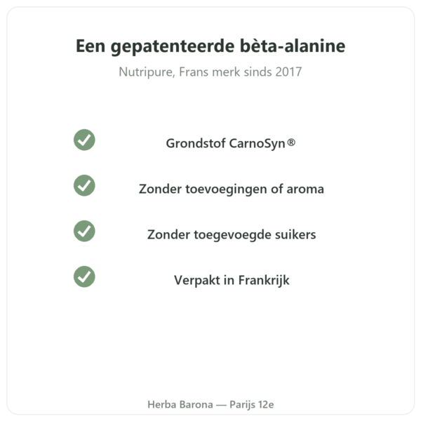 Bèta-alanine CarnoSyn® Nutripure 90 g kwaliteit Paris Herba Barona