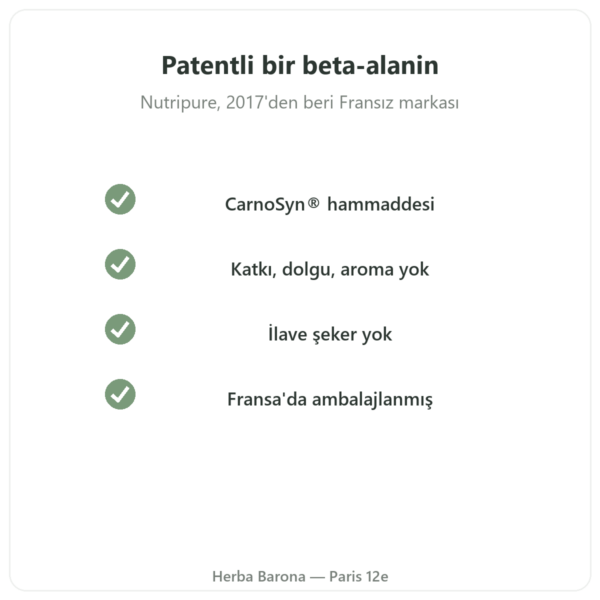 Beta-Alanin CarnoSyn® Nutripure 90 g kalite Paris Herba Barona