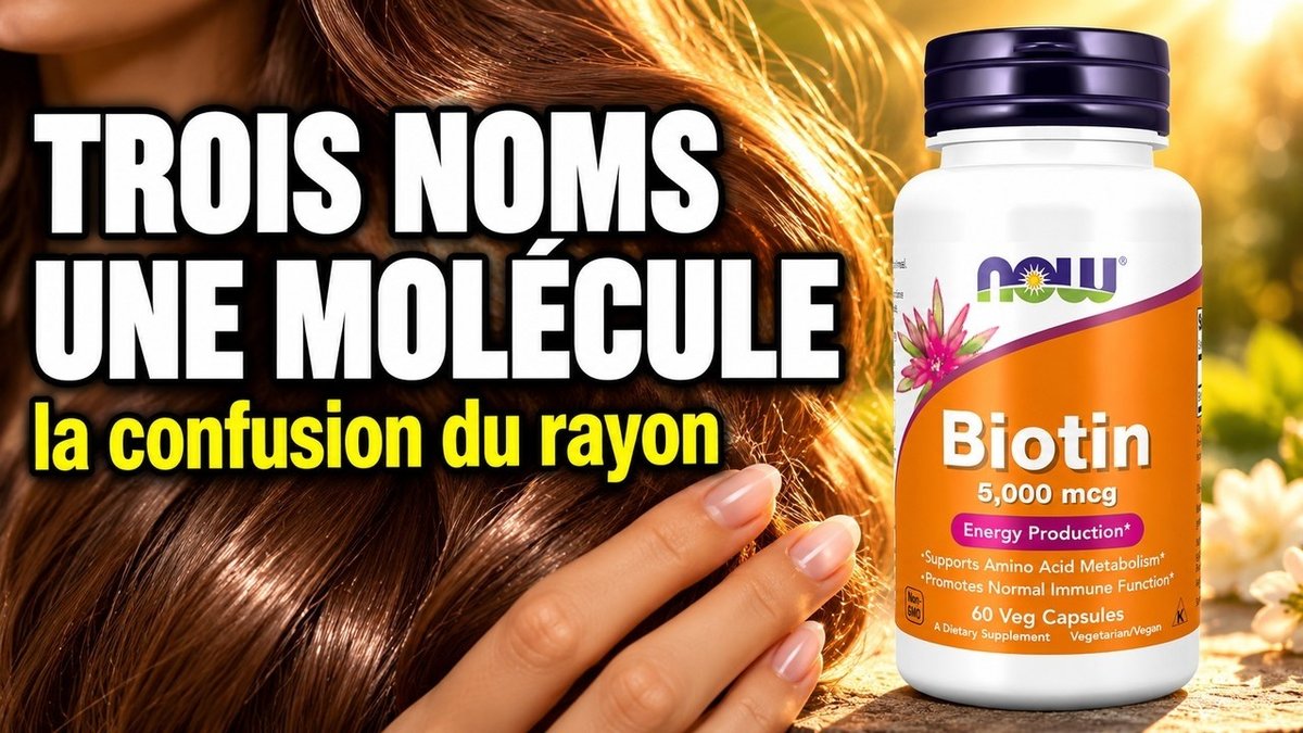 Vidéo Biotine 5000 mcg Now Foods Paris Herba Barona