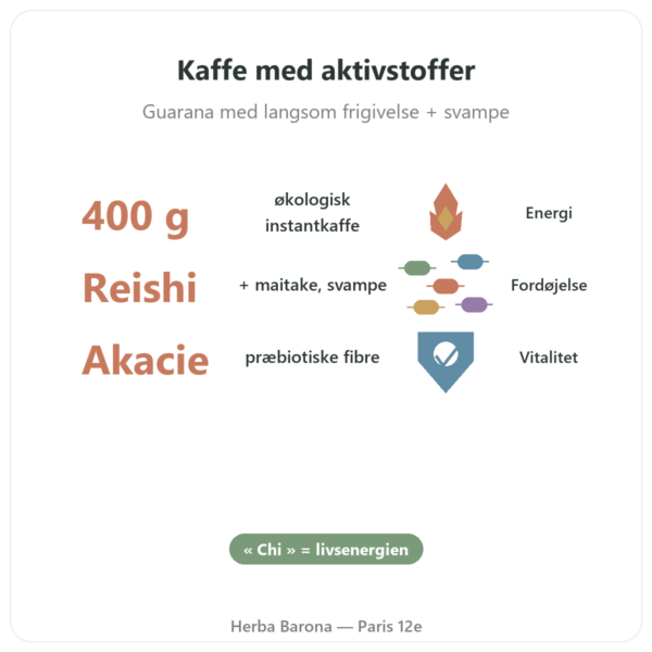 Chi café BIO Opløselig Dr Jacob’s 400 g bienfaits Paris Herba Barona