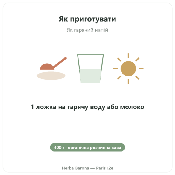 Chi café BIO розчинна Dr Jacob's 400 г mode-emploi Paris Herba Barona