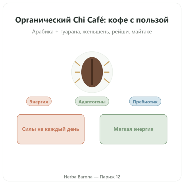 Chi Café BIO растворимый Dr Jacob's 400 g presentation Paris Herba Barona