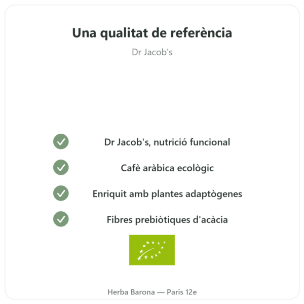 Chi Café BIO Soluble Dr Jacob's 400 g qualite Paris Herba Barona
