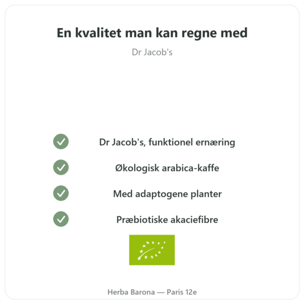 Chi café BIO Opløselig Dr Jacob’s 400 g qualite Paris Herba Barona