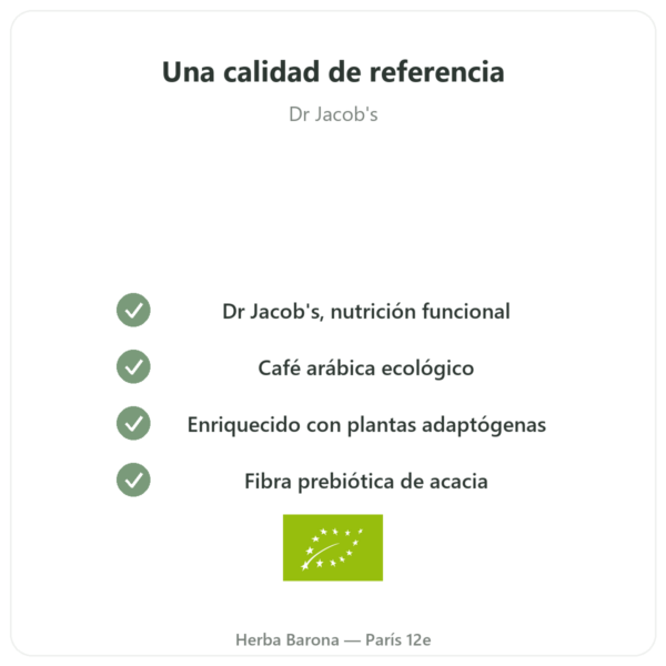 Chi Café BIO Soluble – Dr. Jacob's – 400 g calidad Paris Herba Barona
