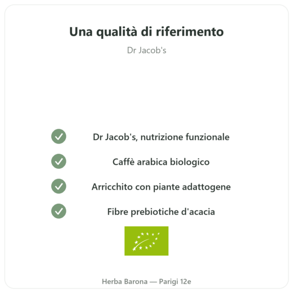 Chi Caffè BIO Solubile Dr Jacob's 400 g qualità Paris Herba Barona