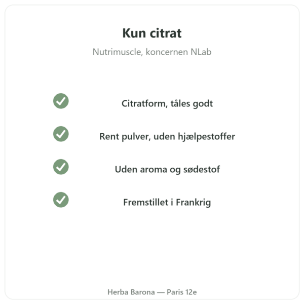 Magnesiumcitrat pulver 90 g – Nutrimuscle kvalitet Paris Herba Barona