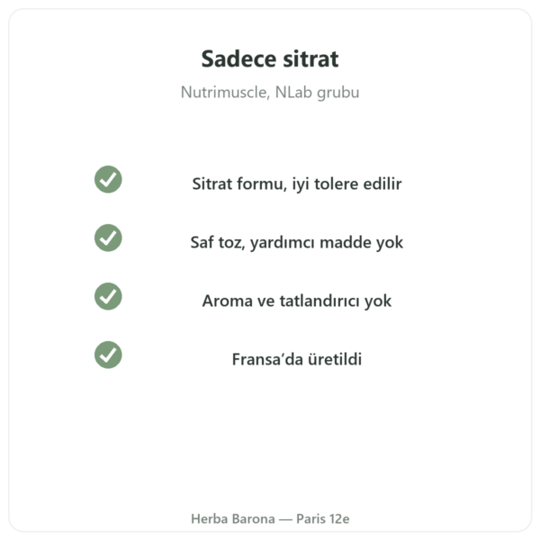 Magnezyum Sitrat Toz 90 g – Nutrimuscle kalite Paris Herba Barona