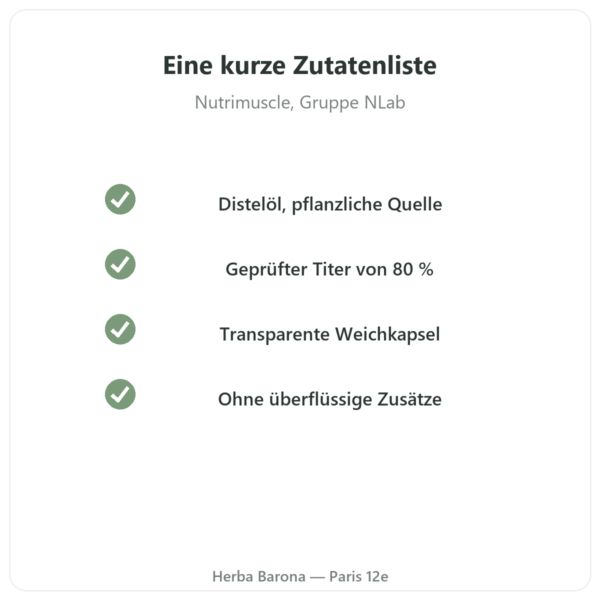 CLA 120 Kapseln – Nutrimuscle Qualität Paris Herba Barona