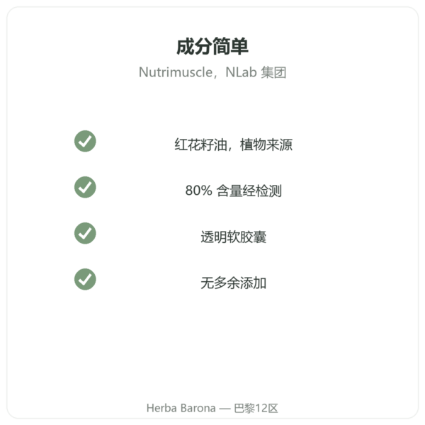 Nutrimuscle 共轭亚油酸 CLA 120 粒 品质 Paris Herba Barona