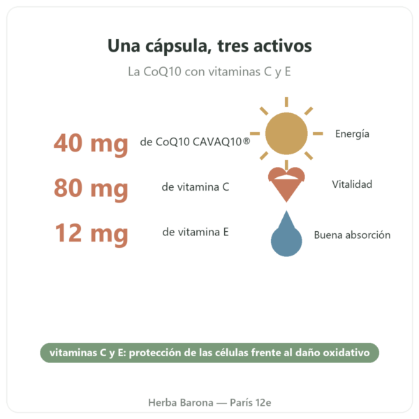 Coenzima Q10 Novoma beneficios y datos Paris Herba Barona