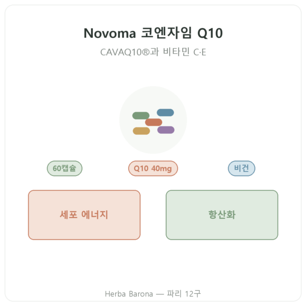 Novoma 코엔자임 Q10 제품 소개 Paris Herba Barona