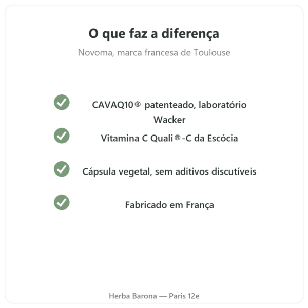 Coenzima Q10 Novoma qualidade Paris Herba Barona