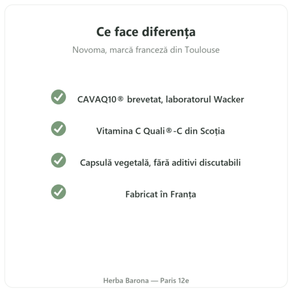 Coenzima Q10 Novoma calitate Paris Herba Barona