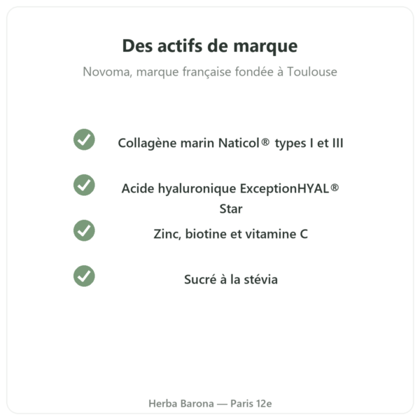 Collagène beauté Novoma fraise-goyave 175 g qualité Paris Herba Barona