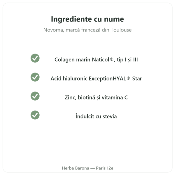 Collagène beauté Novoma calitate Paris Herba Barona