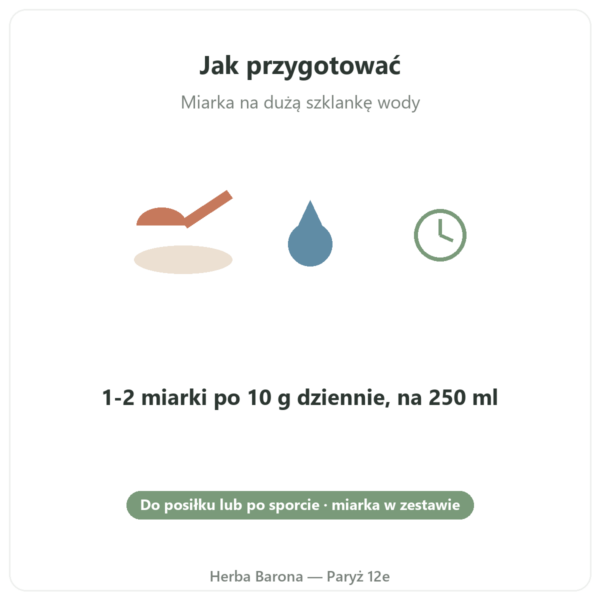 Kolagen morski o smaku egzotycznym Nutripure 310 g przygotowanie Paris Herba Barona
