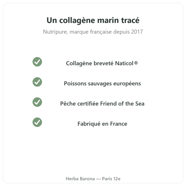 Collagène marin exotique Nutripure 310 g qualité Paris Herba Barona