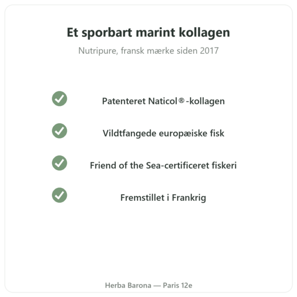 Marint kollagen med eksotisk smag Nutripure 310 g kvalitet Paris Herba Barona
