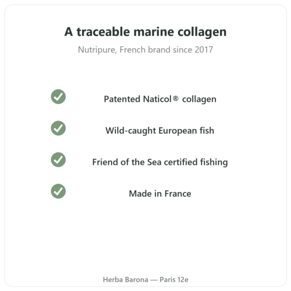 Marine Collagen Exotic Flavour Nutripure 310 g quality Paris Herba Barona