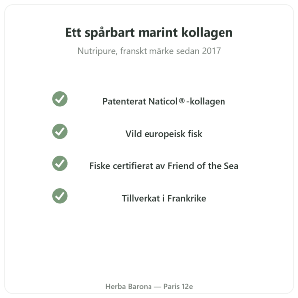 Marint kollagen exotisk smak Nutripure 310 g kvalitet Paris Herba Barona