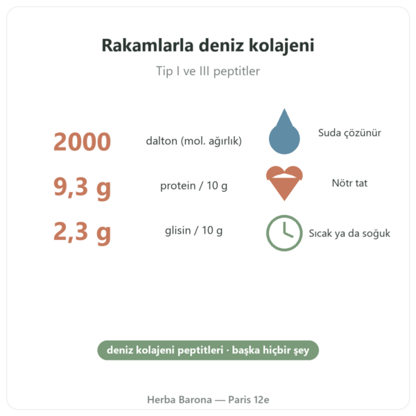 Nutripure Naticol deniz kolajeni, nötr tat temel rakamlar Paris Herba Barona
