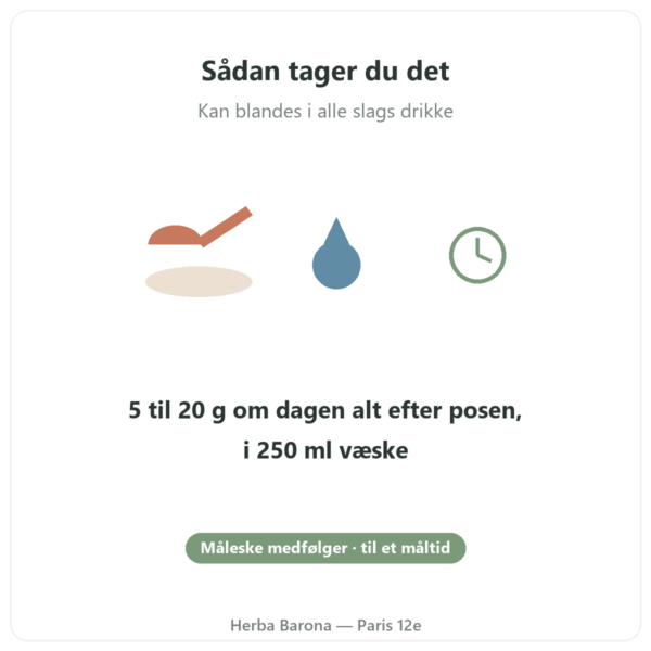 Nutripure Naticol marint kollagen, neutral smag sådan bruges det Paris Herba Barona