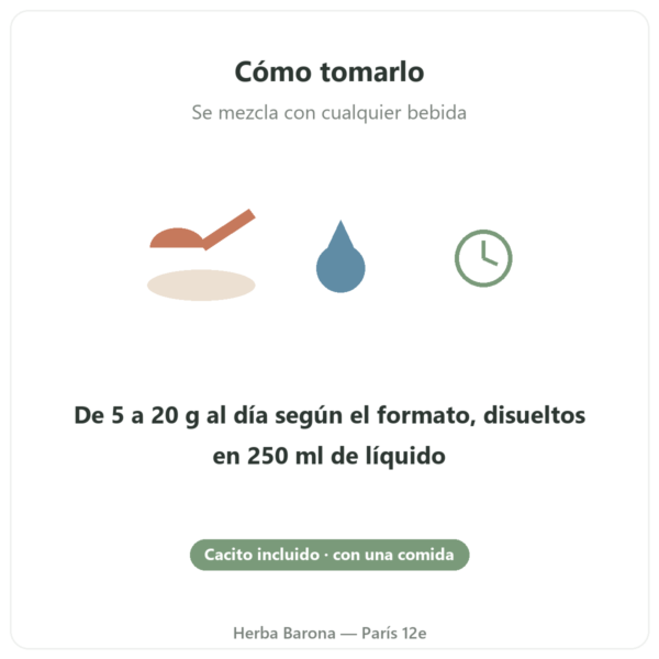Colágeno marino Naticol Nutripure, sabor neutro modo de empleo Paris Herba Barona