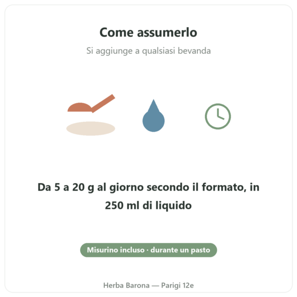 Collagene marino Naticol Nutripure, gusto neutro modalità d'uso Paris Herba Barona
