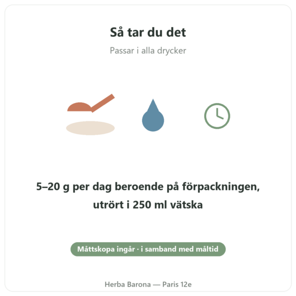 Nutripure Naticol marint kollagen, neutral smak användning Paris Herba Barona