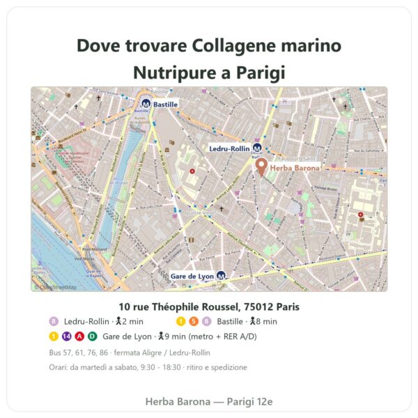 Dove trovarlo Collagene marino Nutripure - Herba Barona Paris