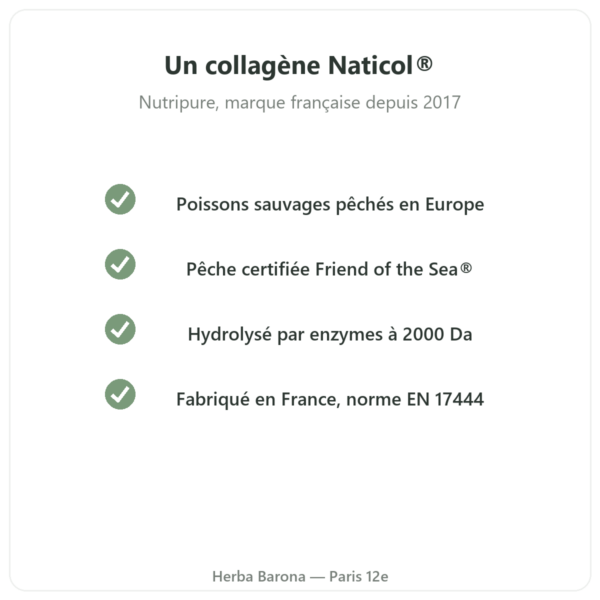 Collagène marin Naticol Nutripure goût neutre qualité Naticol Paris Herba Barona