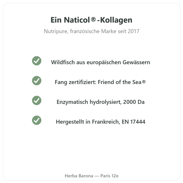 Nutripure Naticol Meereskollagen, geschmacksneutral Naticol-Qualität Paris Herba Barona