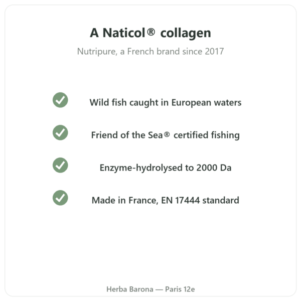 Nutripure Naticol marine collagen, unflavoured Naticol quality Paris Herba Barona