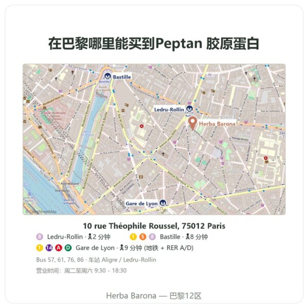 购买地点 Nutripure Peptan® 胶原蛋白肽 原味 310 g - Herba Barona Paris