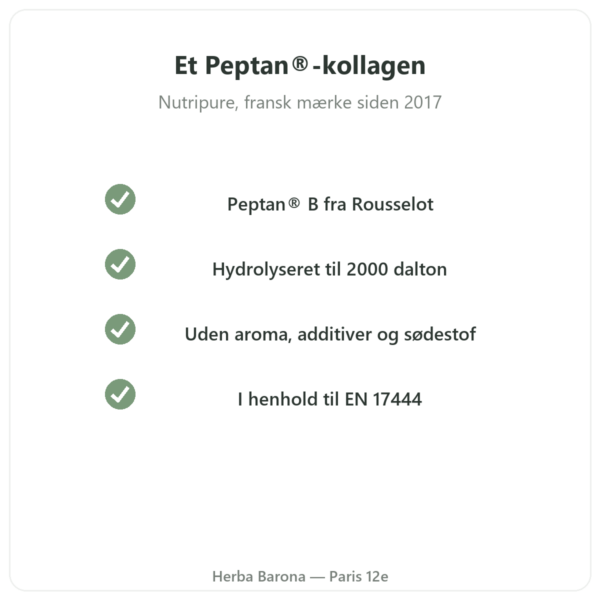 Peptan® kollagenpeptider Nutripure neutral 310 g kvalitet Paris Herba Barona
