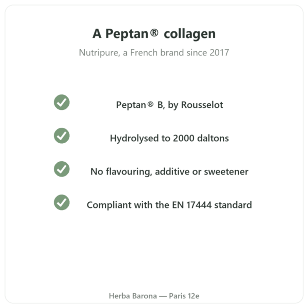Peptan® Collagen Peptides Nutripure unflavoured 310 g quality Paris Herba Barona