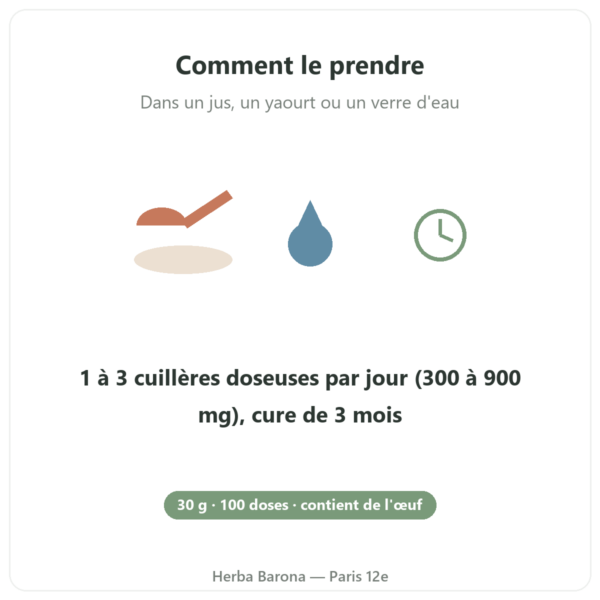 Collagène végétarien poudre 30 g SIHO mode d'emploi Paris Herba Barona