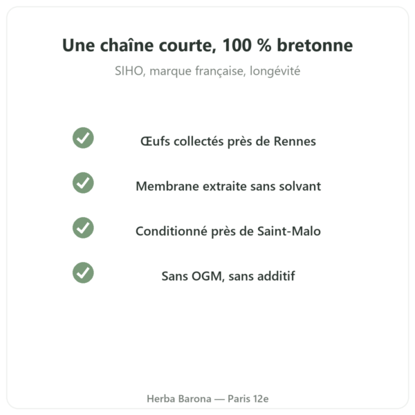 Collagène végétarien poudre 30 g SIHO qualité Paris Herba Barona