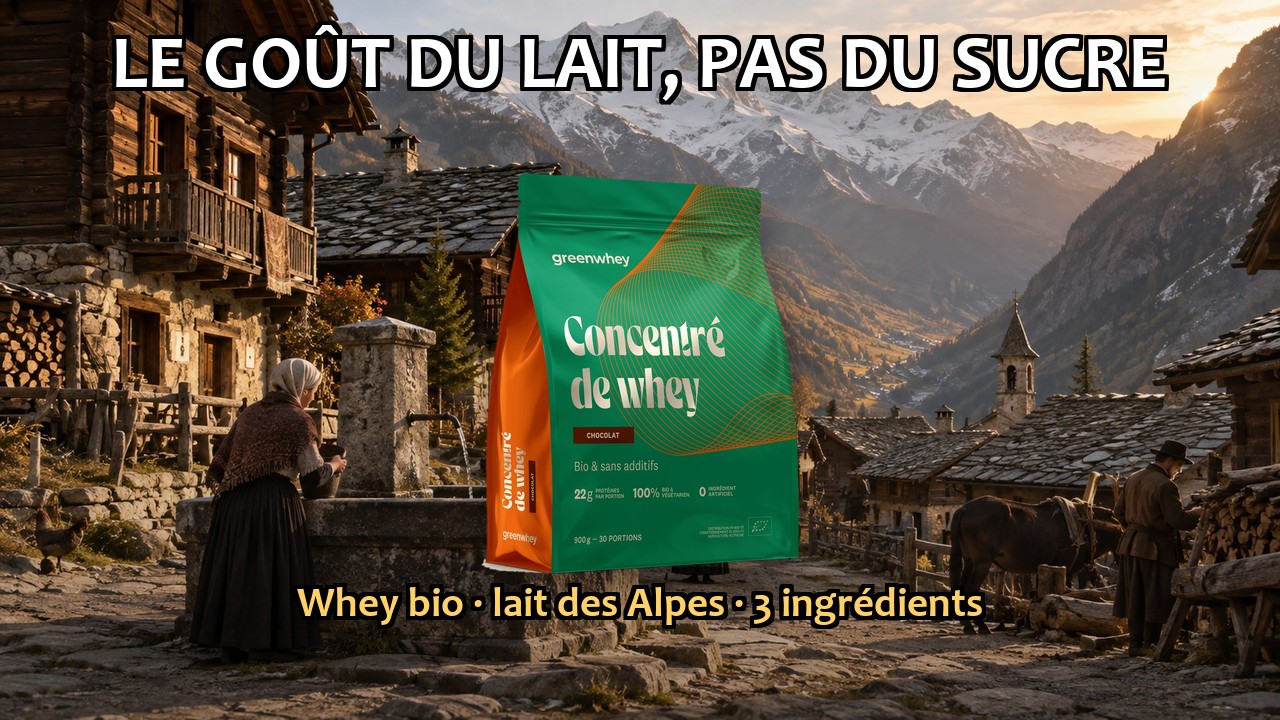 Vidéo Concentré de Whey Bio Chocolat Greenwhey 900 g Paris Herba Barona