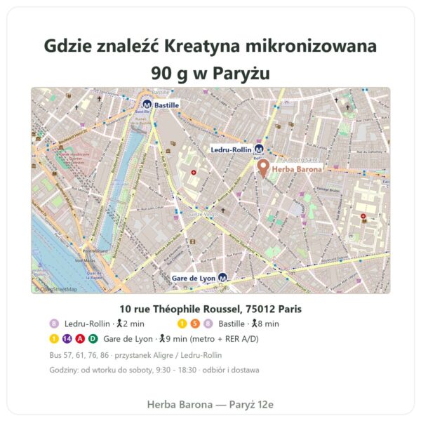 Gdzie znaleźć Kreatyna mikronizowana Opticreatine 90 g – Nutrimuscle - Herba Barona Paris