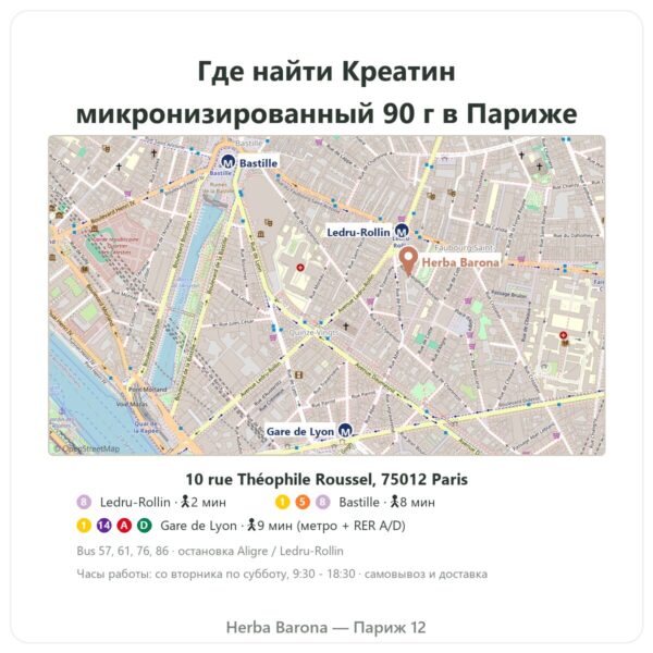 Где найти Микронизированный креатин Opticreatine 90 г – Nutrimuscle - Herba Barona Paris
