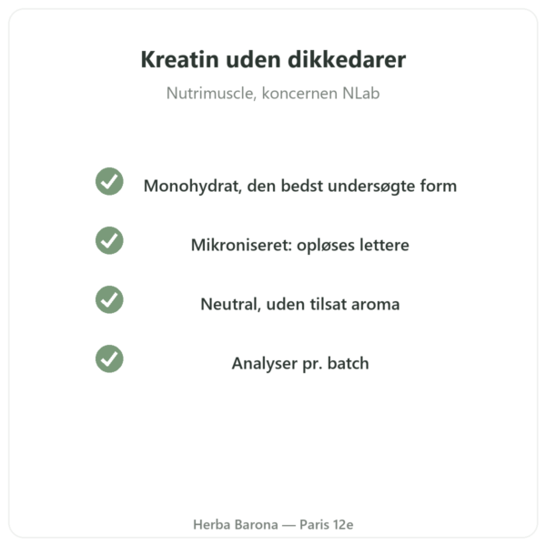 Mikroniseret kreatin Opticreatine 90 g – Nutrimuscle kvalitet Paris Herba Barona