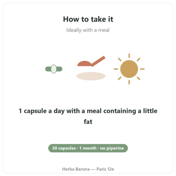 Optimised Organic Curcumin 30 capsules – Dynveo how to use Paris Herba Barona