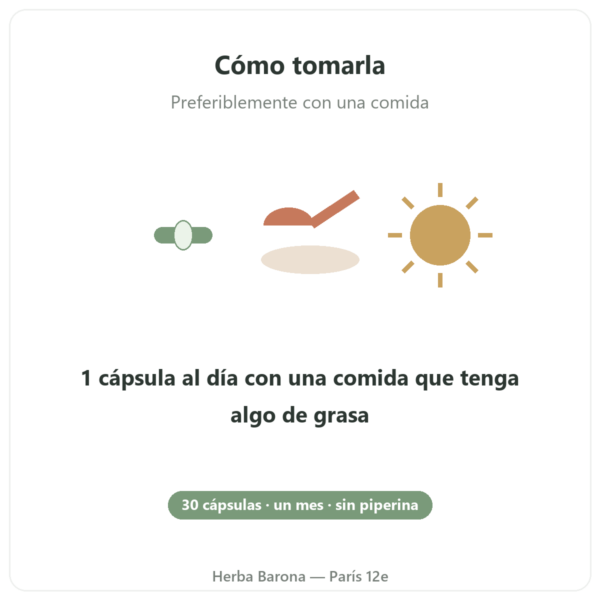 Curcumina bio optimizada 30 cápsulas – Dynveo modo de uso Paris Herba Barona