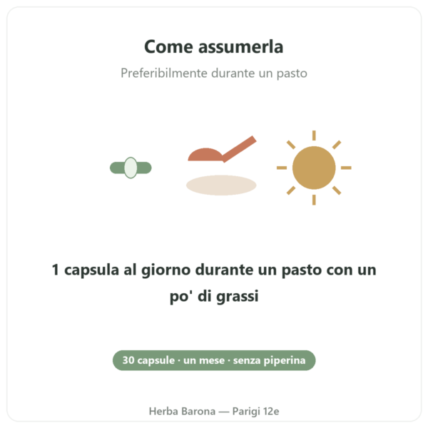 Curcumina bio ottimizzata 30 capsule – Dynveo modo d'uso Paris Herba Barona